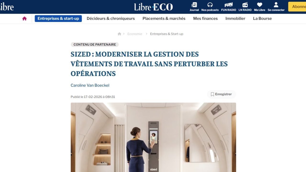 SIZED featured in La Libre, a Belgian business newspaper