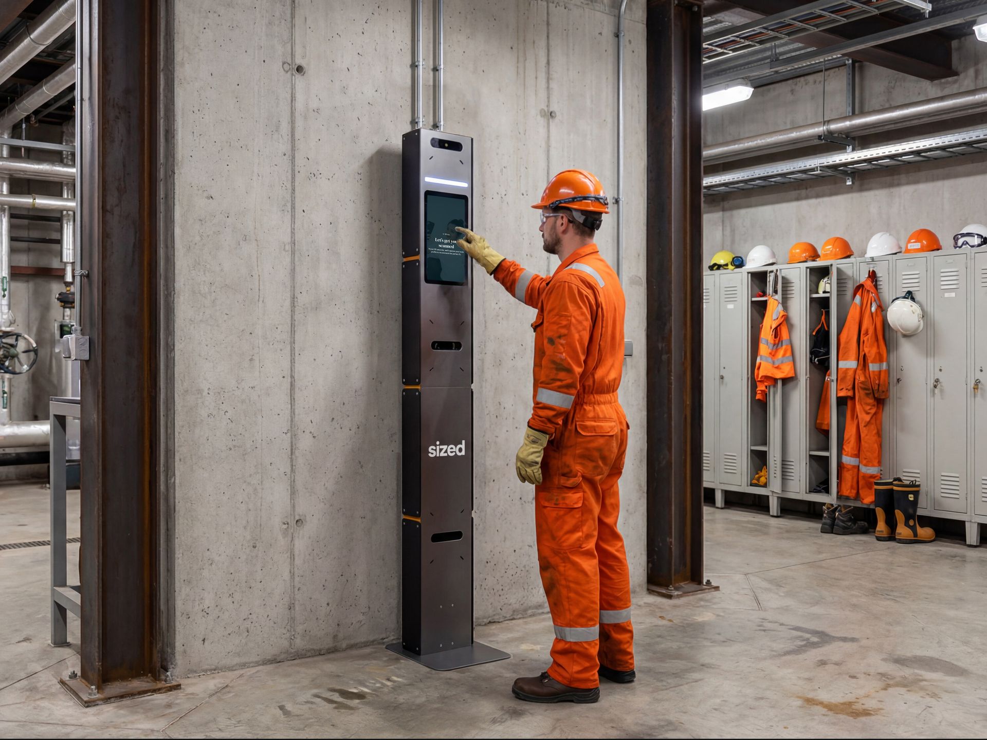 Industrial Environment — SIZED scanner in use